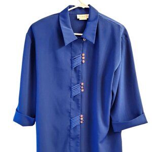 Vintage Pride and Joy Blue Blouse Blazer Size 16P